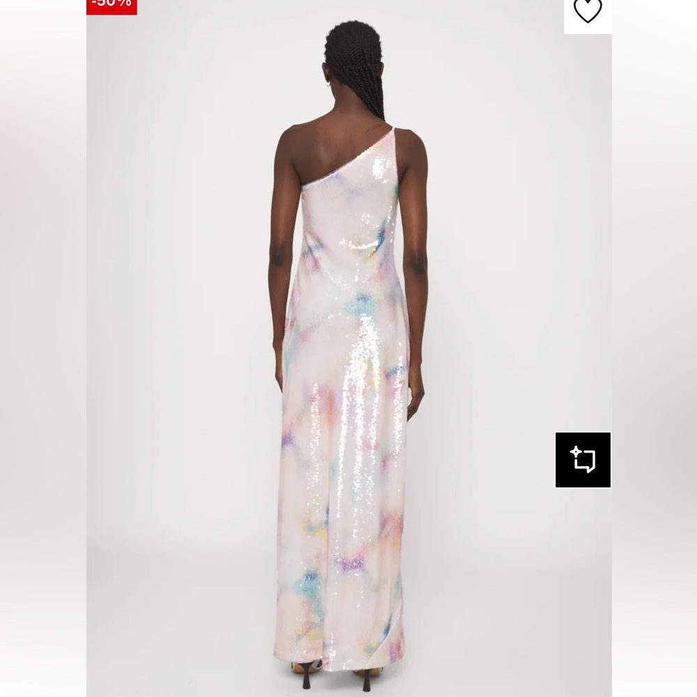 Monique Lhuillier Pastel One-Shoulder Dress - Picture 3 of 11